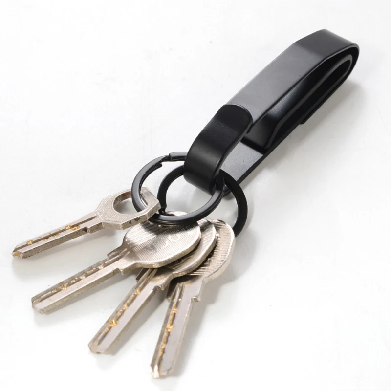 

Outdoor EDC Tool Anti-lost Stainless Steel Detachable Keychain Waist Belt Clip Buckle Hanging Extreme Duty Key Ring Holder