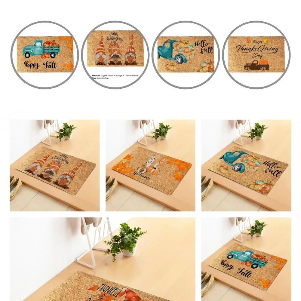 

Wide Application Sponge Thanksgiving Festival Decoration Door Mat Festival Decoration