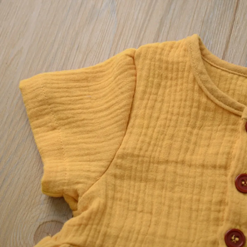 Детское платье милое однотонное летнее для малышей модное эксклюзивное