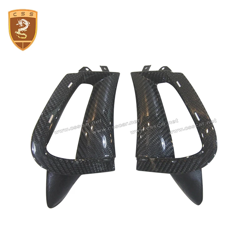 Настоящее углеродное волокно передний бампер вентиляционные отверстия Крышка