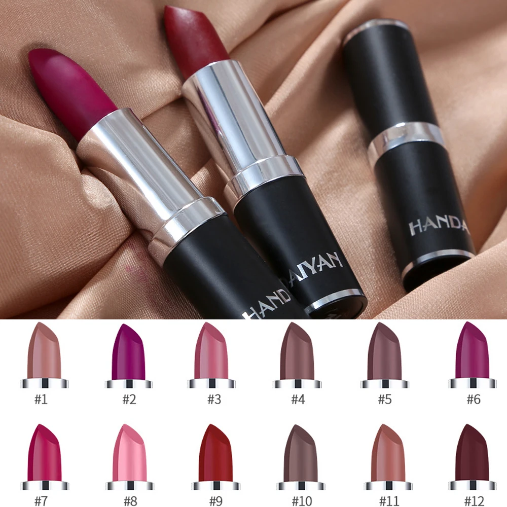 Темно-красная матовая помада Розовый бархатный тинт для губ водостойкая стойкая