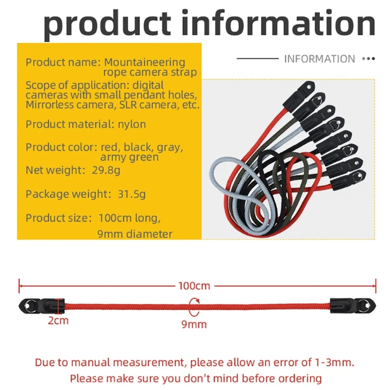 Camera Neck Shoulder Strap Belt Hand-made Nylon Made for Pentax SLR Digital Mirrorless Cameras