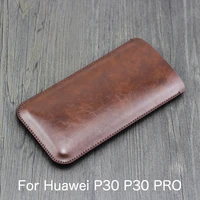 p30 universal fillet holster phone straight leather case retro simple style for huawei p30 p30 pro pouch p30rro