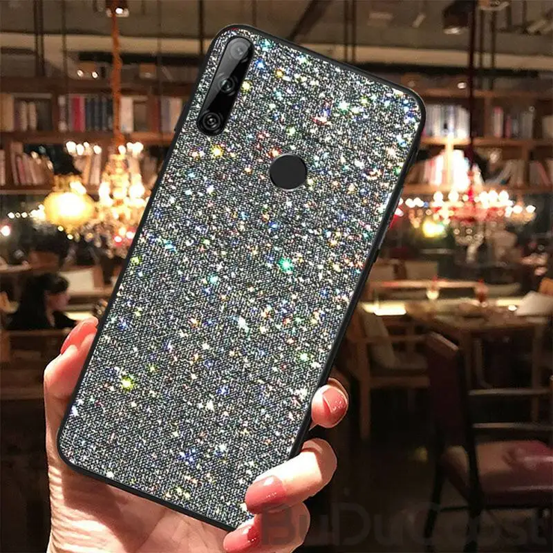 Обычный блестящий черный чехол для телефона Huawei Y5 II Y6 Y7Prime Y9 2018 2019 | Мобильные