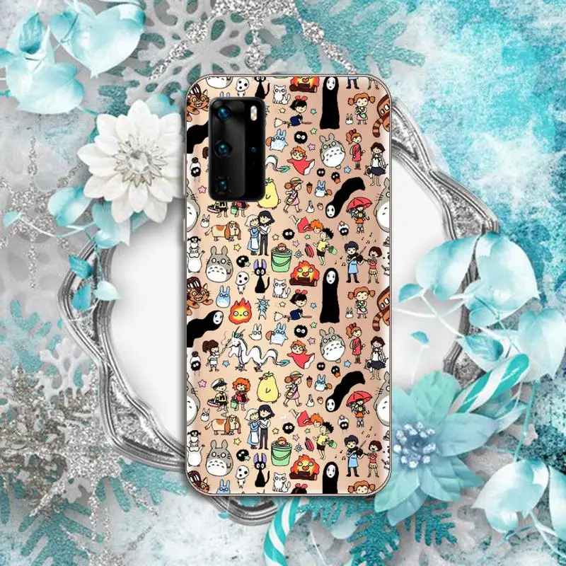 

Totoro Spirited Away Japan anime Phone Case Transparent for Huawei P honor 8 10i 20 30 40 smart 2019