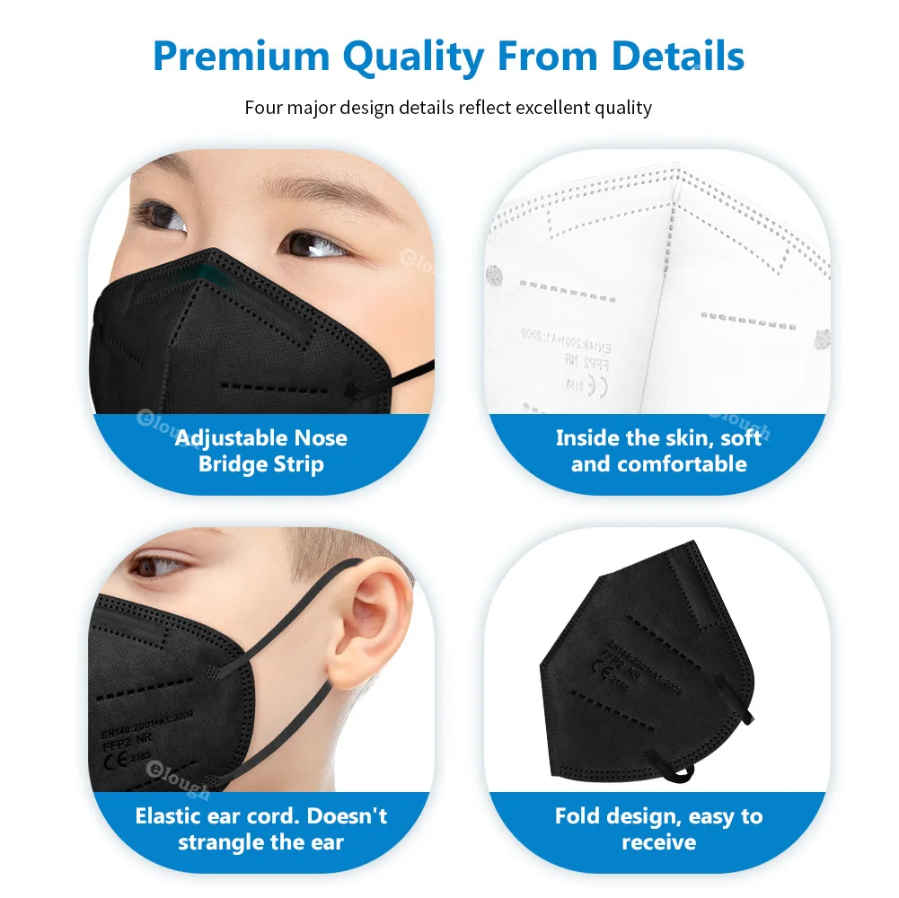 Детские маски От 9 до 12 лет FFP2 5 слоев Mascarilla KN95 Infantil FFP2mask FPP2 Homologada детская маска