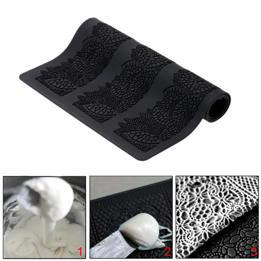 Кружевные формы силиконовая форма для коврик Fondant (сахарная) сладких изделий