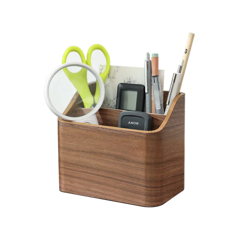 Шпон МДФ деревянная ручка держатель макияж Органайзер кисти инструменты