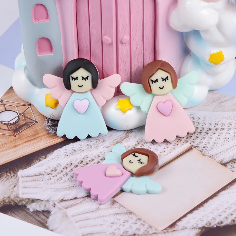 

10 шт./лот, мультяшный ангел, девочка, плоская задняя часть, кабошоны, кабошон с плоским основанием, кабошон, кабошон, скрапбукинг, поделки, бан...