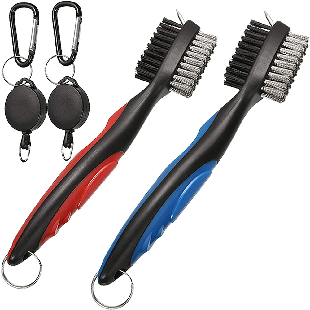 

Golf Club Brush Golf Groove Cleaning Brush 2 Sided Golf Putter Wedge Ball Groove Cleaner Kit Cleaning Tool 2PC Red Blue New Hot