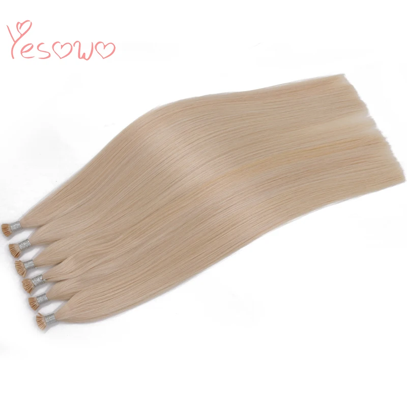 Yesowo предварительно скрепленные Remy i Tip кератиновые накладные 0,8 г/прядь 40 г 60# малазийские прямые человеческие волосы