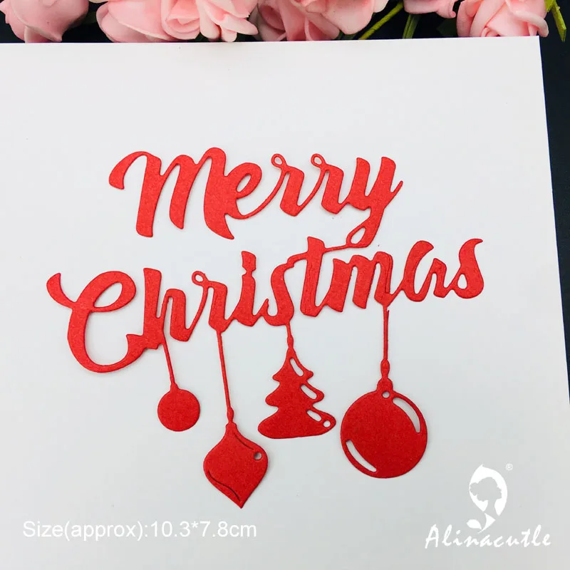 Высечка металлическая пресс-форма Merry Christmas Скрапбукинг бумажный альбом для художественных занятий ручной работы трафарет для открыток перфорирующий резак художественный резак