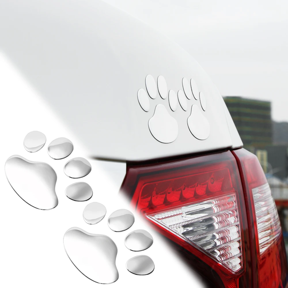 Автомобильная наклейка с животными собаками кошками медведями ногами принтами