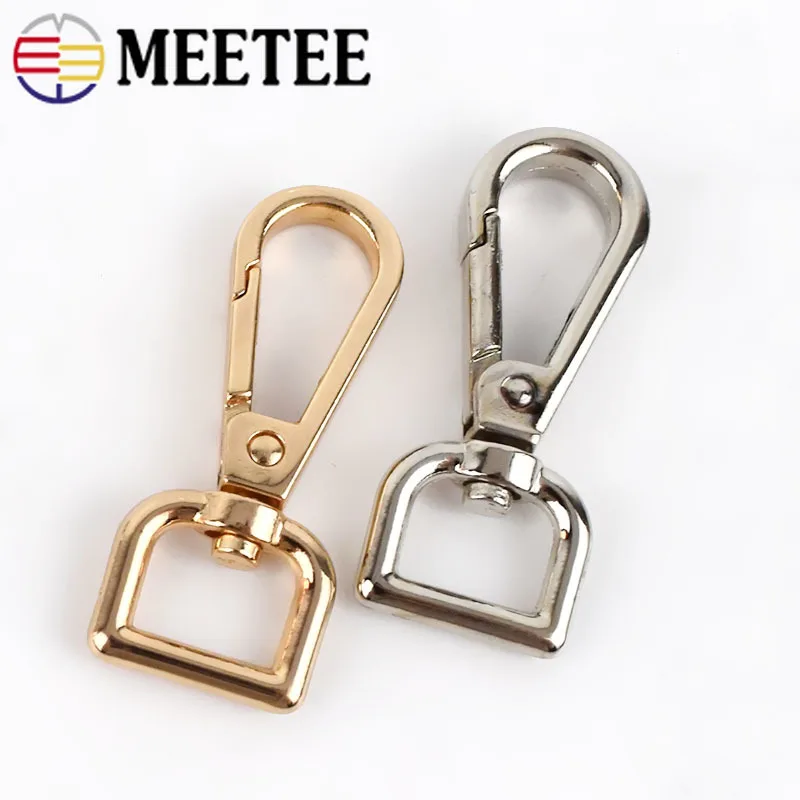 10/20 штук Meetee 13 мм металлический мешок пряжки ошейник Поворотный Trigger зажимы застежки крючки брелки для ключей карабин DIY аппаратных аксессуары для ванной комнаты