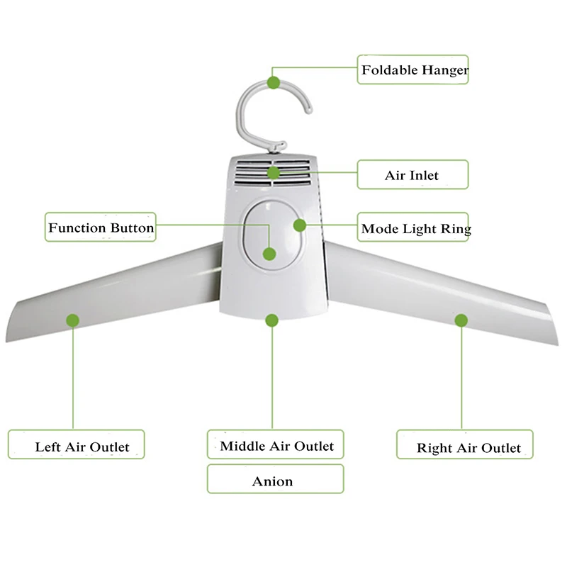 Электрическая сушилка для одежды портативная смарт вешалка вешалки пальто