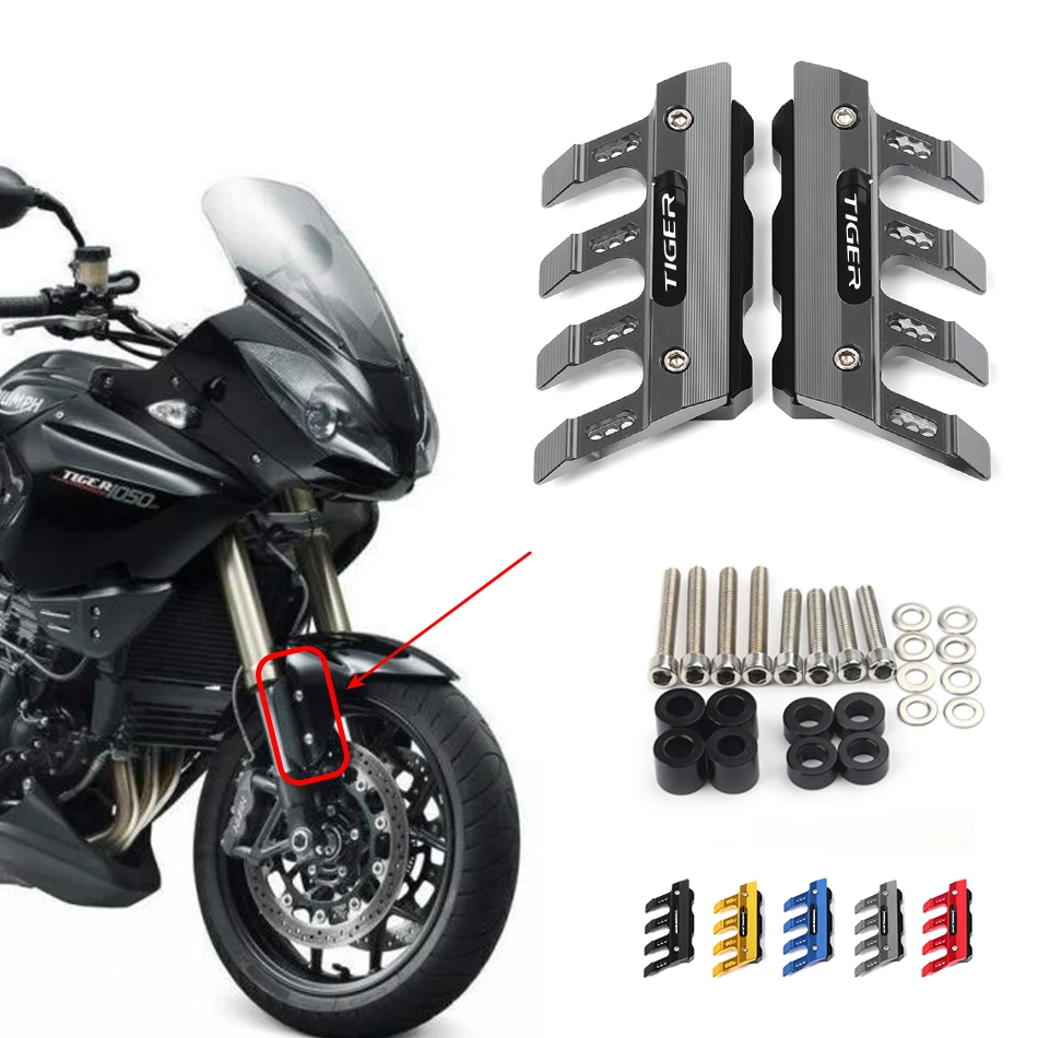 

For Triumph TIGER 1050R 1050/ABS Motorcycle Mudguard Front Fork Protector Guard Block Front Fender Anti-fall Slider Accessories