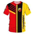 Мужская футболка с логотипом Abarth Scorpion, модные топы с круглым вырезом, высококачественная одежда из молочного волокна, футболка с коротким рукавом и автомобилем, футболки