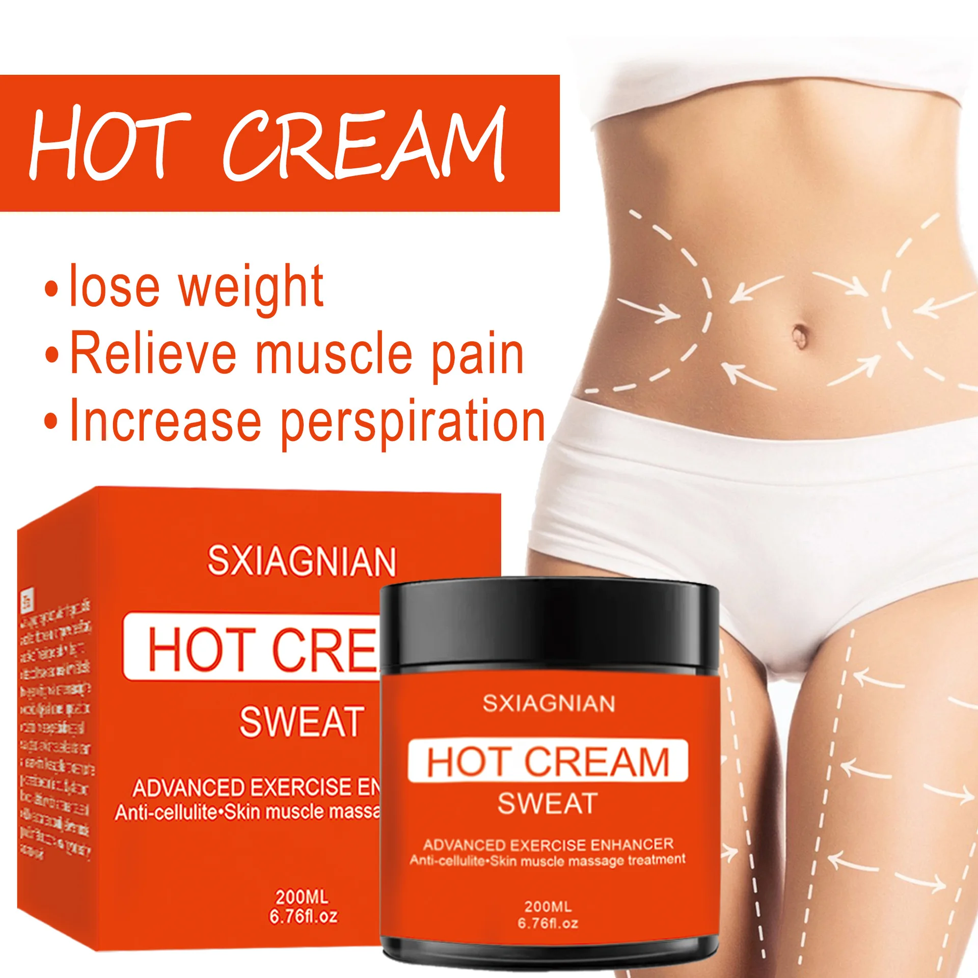 

200ml Body slim burning heat massage cream cellulite cream slimming cream