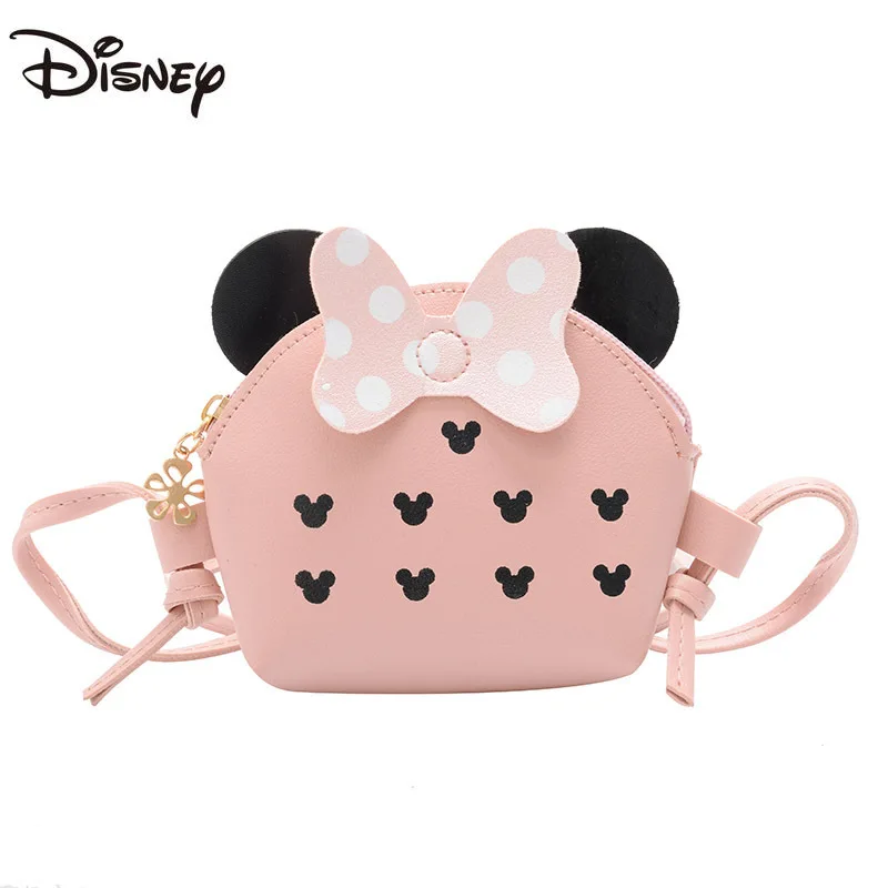 

2021 New Mickey Fashion Children's Messenger Bag Casual Shoulder Bag Girl Princess Cute Cartoon Coin Purse Zipper Lady Purse