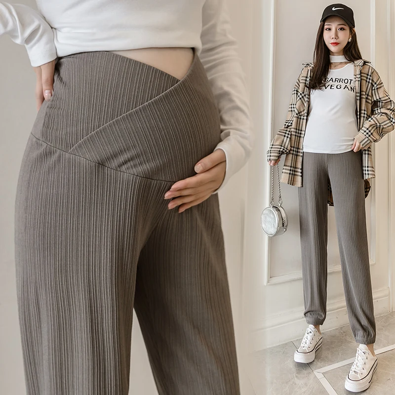 2022 Sports Casual Cotton Maternity Pants Spring Autumn Thin Belly Pants Clothes for Pregnant Women Preganncy Trousers Clothing