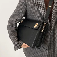 solid color square armpit bag fashion new quality pu leather womens designer handbag high capacity shoulder messenger bag