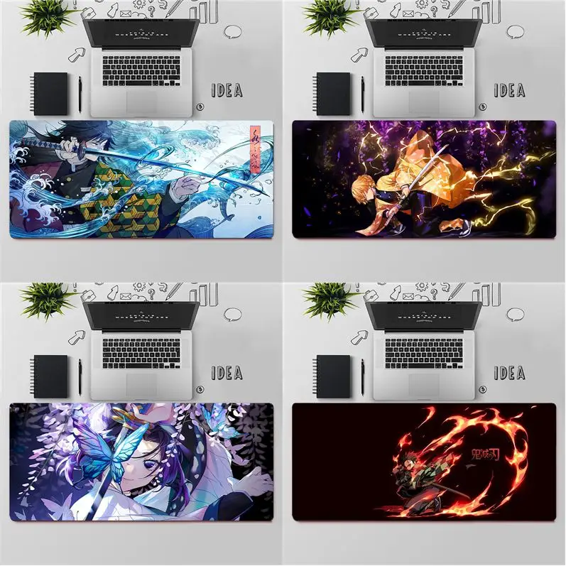 

Gaming Mouse Pad Large Mouse Pad PC Gamer Computer Mouse Mat Big Mousepad Keyboard Desk Mat Anime Kimetsu no Yaiba XXL Mause Pad