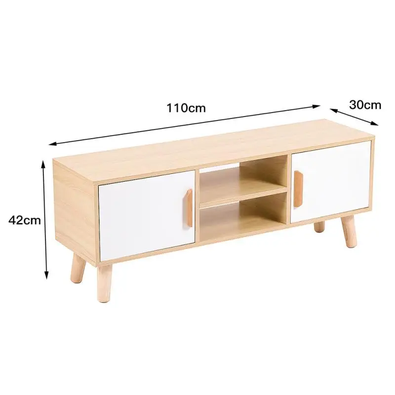 

Nordic Style Modern Simple Solid Oak TV Stands Sturdy Large Capacity Living Room High-end Furniture Family Economy Tea Table