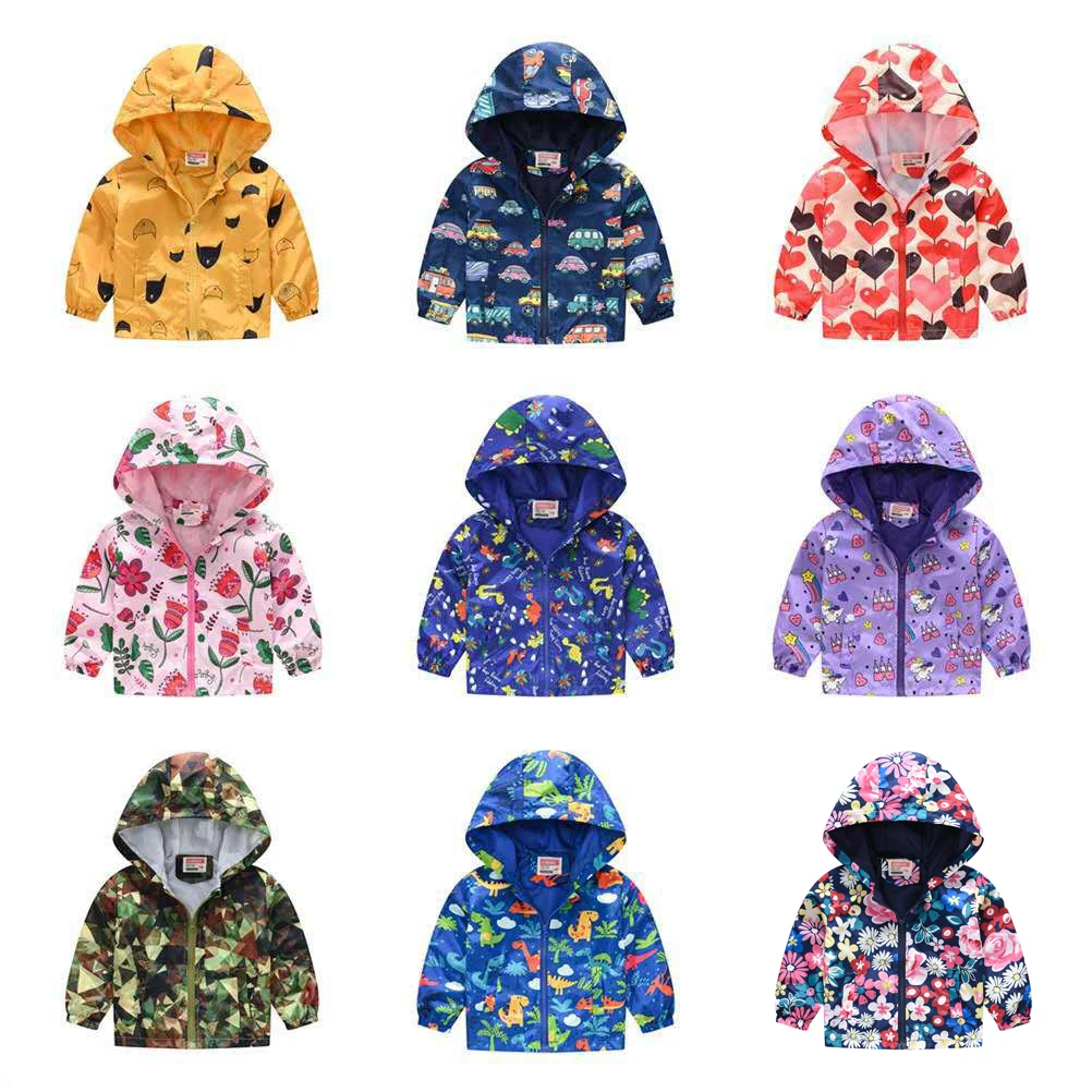 

Куртка для детей куртка с капюшоном и застежкой-молнией для девочек Водонепроницаемый Единорог детская зимняя куртка 32 модели для детей, де...