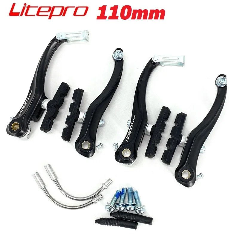 

Litepro MTB 110mm Long Arm V Brake 406 451 Folding Bike Mountain Bike Ultralight Aluminum Alloy Single Double V Brake
