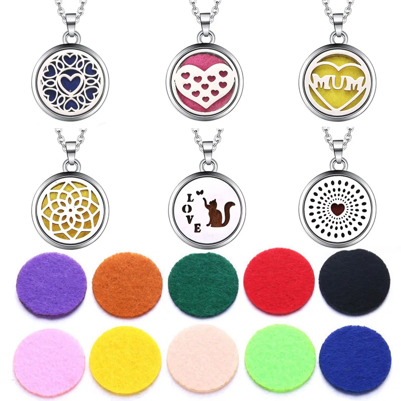 

Новые медальоны из нержавеющей стали в форме сердца для ароматерапии, аромадиффузор, диффузор эфирного масла, модное Очаровательное ожерел...