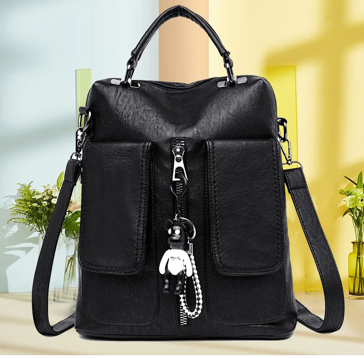 Женские кожаные рюкзаки Mochila Feminina женские кожаные рюкзаки высокого качества школьные рюкзаки для девочек Женские однотонные повседневные Рюкзаки