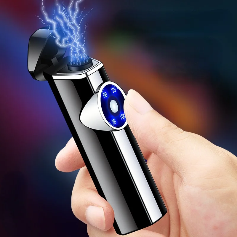 

New Product Arc Lighter with Six Power Digital Display Outdoor Windproof Cigar Exquisite Gift Box Packaging