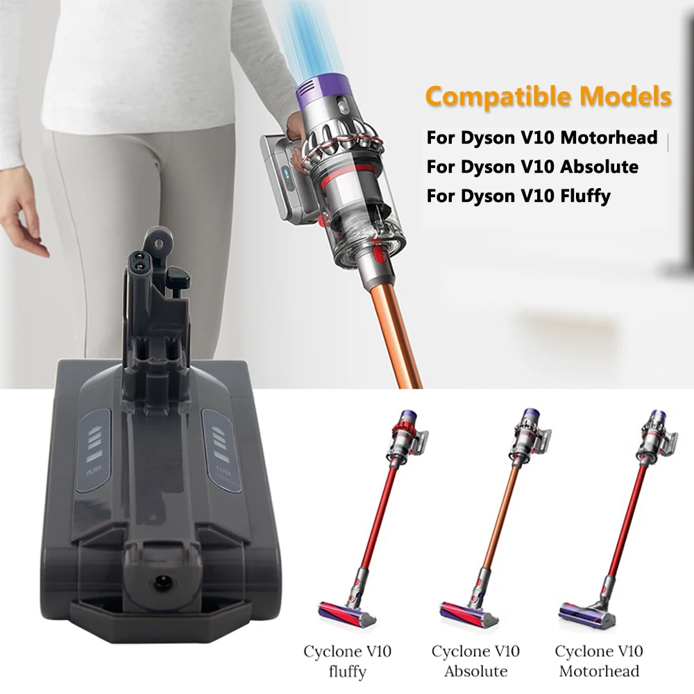 Перезаряжаемая литиевая батарея 25 2 в 3000 мАч для Dyson V10 пушистая циклонного типа SV12