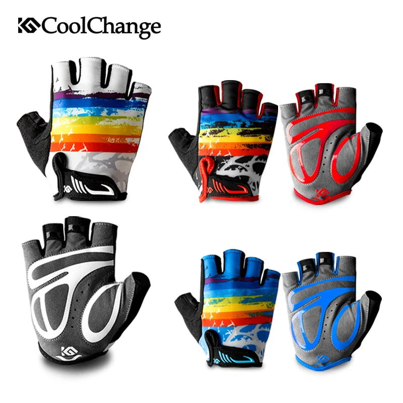 CoolChange летние дышащие детские велосипедные перчатки с полупальцами BMX MTB горный