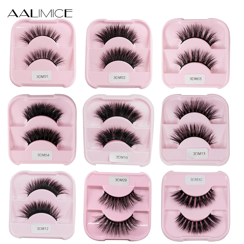 AALIMICE 3D 9 видов стилей норковые ресницы натуральные длинные толстые накладные