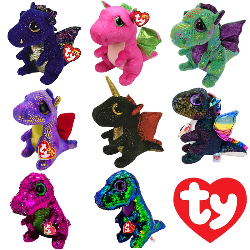 Новый 6 &quot15 см Ty большие блестящие глаза мягкие горох плюшевая зверушка Цветной
