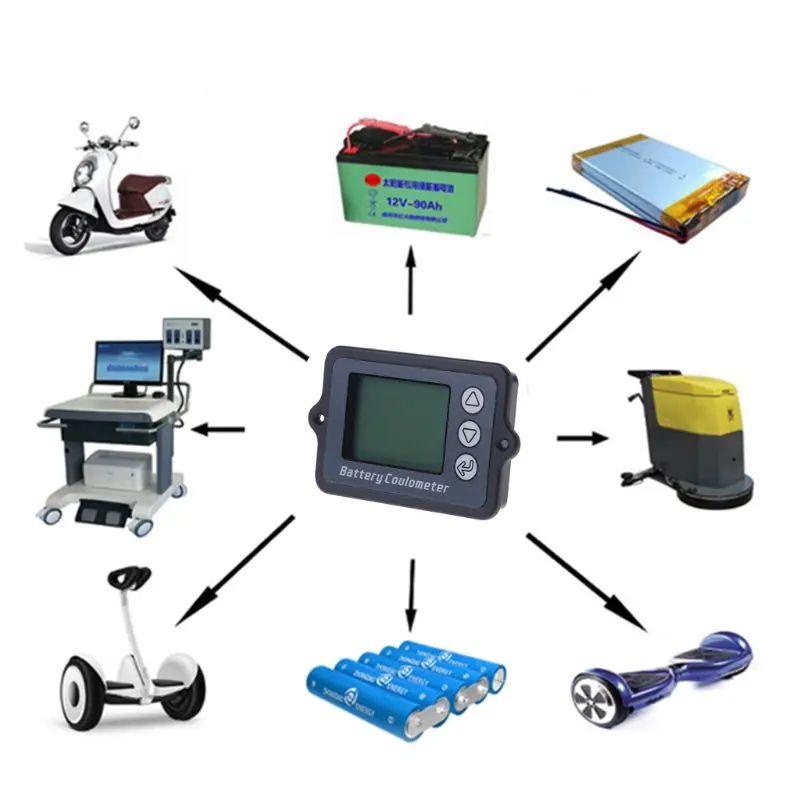 Кулометр TK15 постоянный ток 8-80 В 50 А тестер батареи для счетчика кулонов LiFePo |