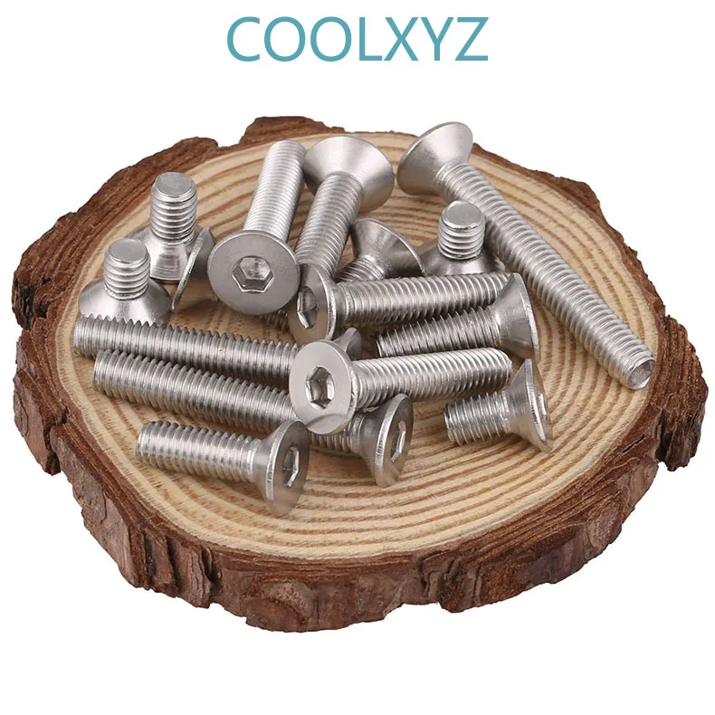 Винты из нержавеющей стали 316 потайные шестигранные болты KM M3M4M5M6 DIN7991 с плоской