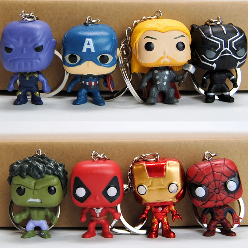 Брелки с героями Диснея Marvel Человек-паук брелок дедпула Мстители подвеска мини