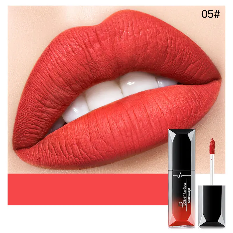 New pattern glitter lipstick makeup new make up lipstick matte Moisturizer Nutritious Long-lasting lip pink cream - Цвет: 05