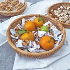 Лоток для хранения из ротанга, поднос для хранения хлеба, фруктов, закусок, продуктов, корзины для хранения, настольный сервировочный лоток, ручная работа