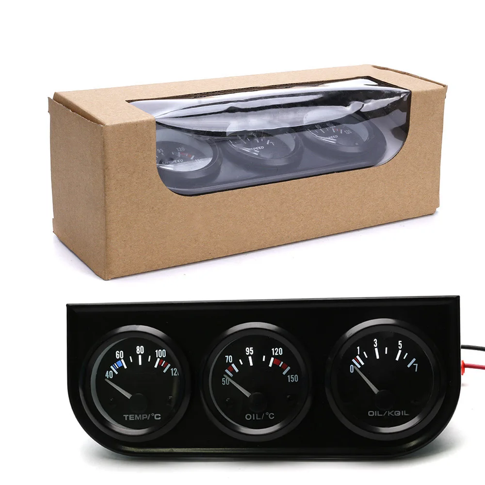 YOMI 52 мм 3 дюйма 1 измеритель температуры масла + Датчик воды Манометр давления