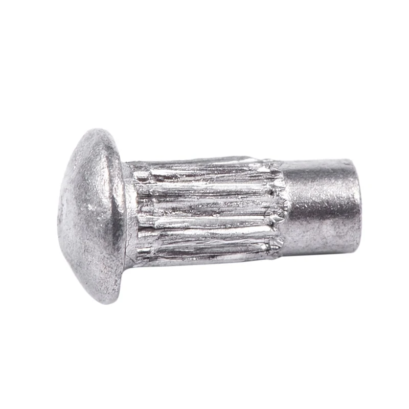 200pcs 5/64inch x 13/64inch Aluminium Round Head Solid Rivets Knurled Shanks