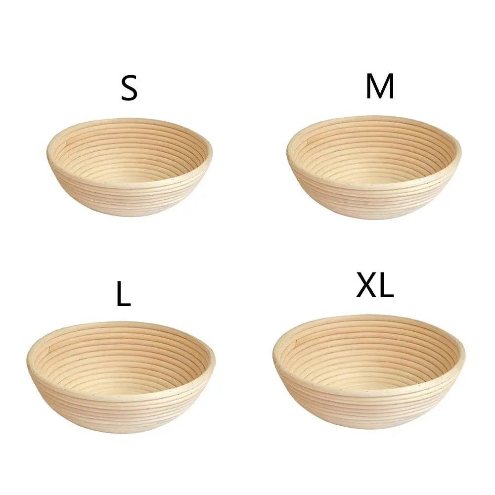 4 Sizes Fermentation Rattan Basket Round Brotform Bread Proving Dough Proofing Blooming Banneton Baking Tools | Дом и сад