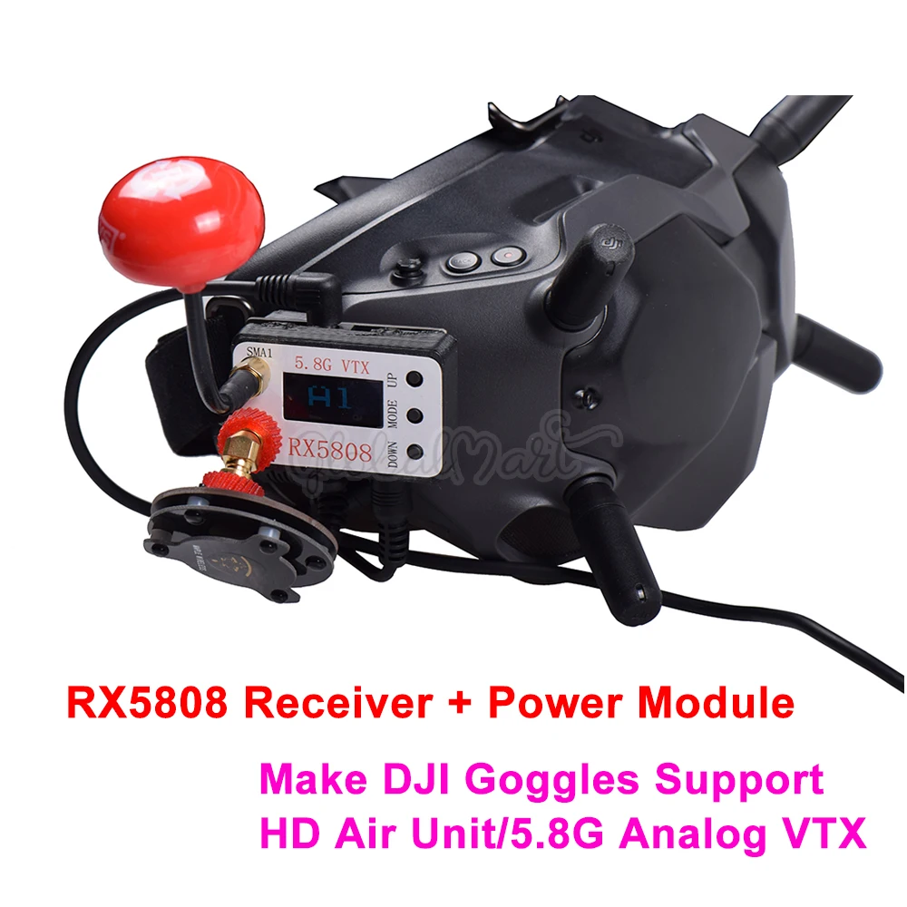 Двойной приемник RX5808 OLED с 2 6S FPV модуль питания для Goggles HD Air блок цифровой 5 8G