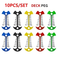 10pcs tent rope buckle adjustable plank floor spring fishbone anchor tent pegs awning deck stakes fixed nails camping tent hooks