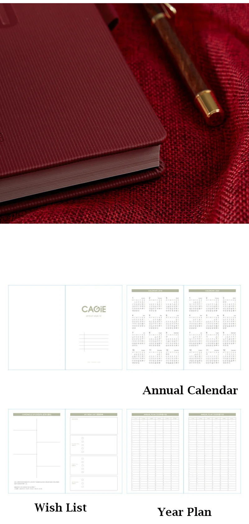Agenda планировщик Органайзер A5 записная книжка еженедельник месяц записная книжка и журнал назад в школу бизнес записная книжка Путешествия Руководство