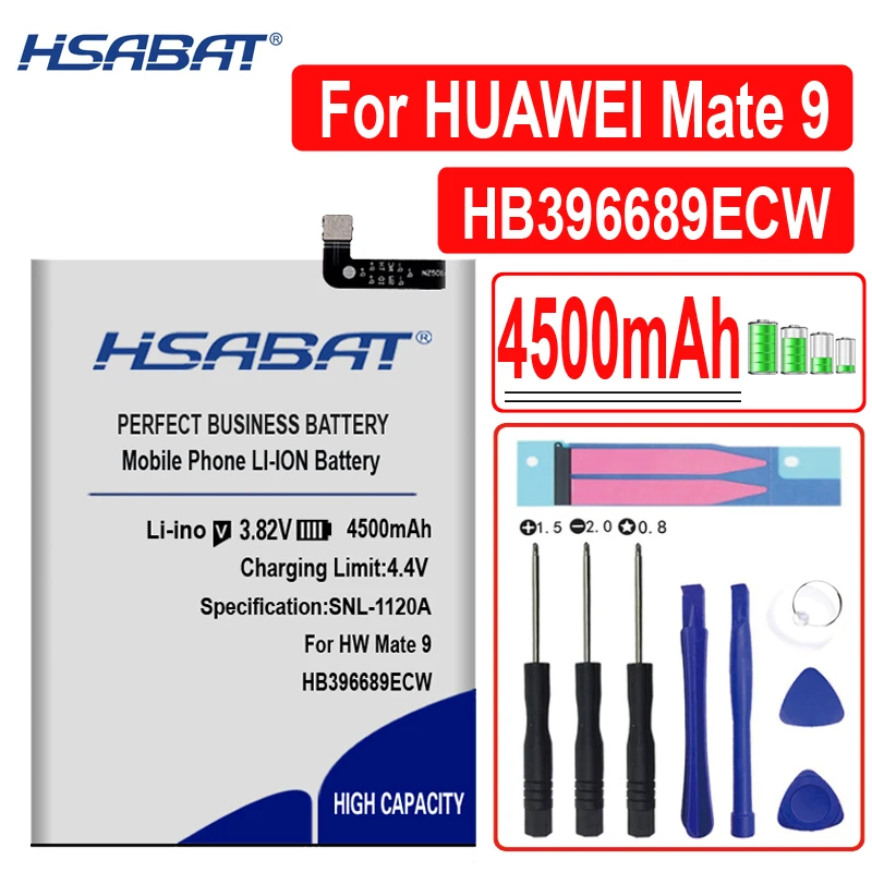 HSABAT HB396689ECW 4500 мА/ч, Батарея для huawei Коврики 9 Y7 Prime Y7 Коврики 9 Pro Honor 8C Y9 версия Enjoy 7 plus