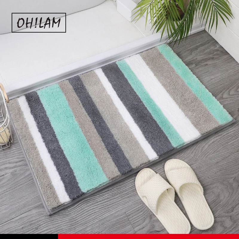 bath rug super soft microfiber non slip mat absorption shaggy shower rugs for bathroom easy care machine wash free global shipping