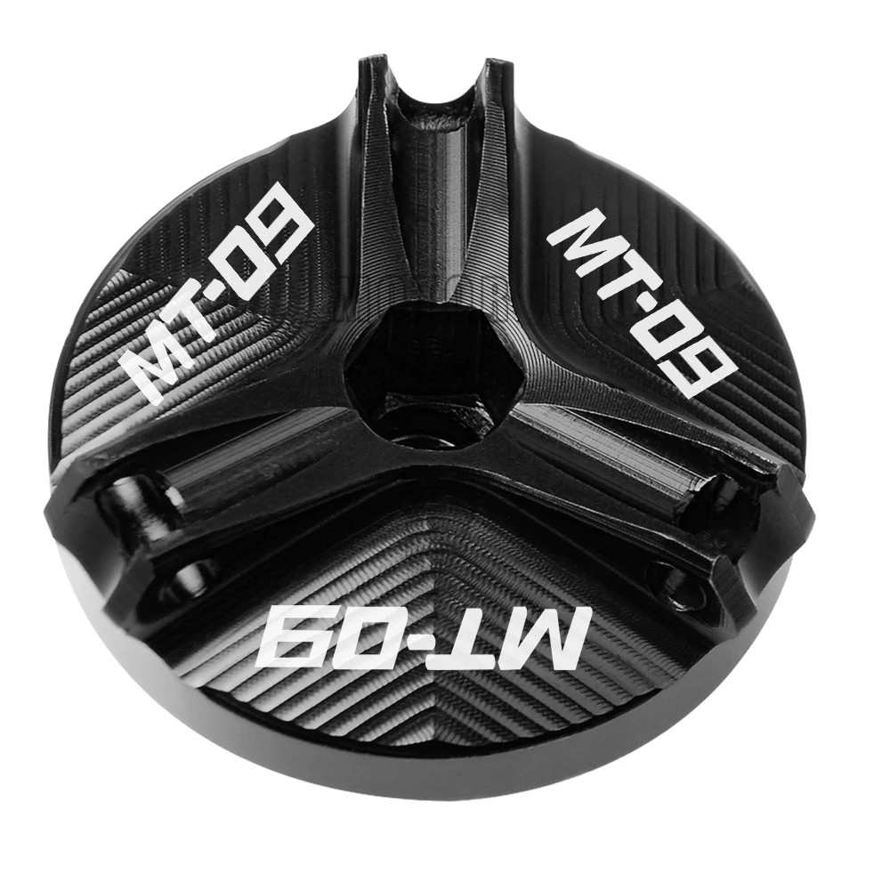 Black Для Yamaha MT-09 2013-/MT09 Tracer- MT 09 мотоцикл M20* 2,5 CNC масляный наполнитель чашки крышка двигателя масляный колпачок винт - Цвет: Black